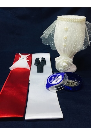 Düğün Gelin Damat Takı Merasimi Için Takı Kurdelası Iğne Ve Iğnelik Set İğnedanlık Takı Kurdesi