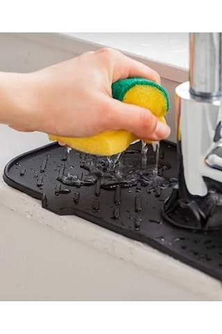 Seahome 1 Adet Elastik Siyah-su Tutucu Düzenleyici Kaydırmaz Mutfak Banyo Matı Musluk Mat Mtevystrisg4 Genel