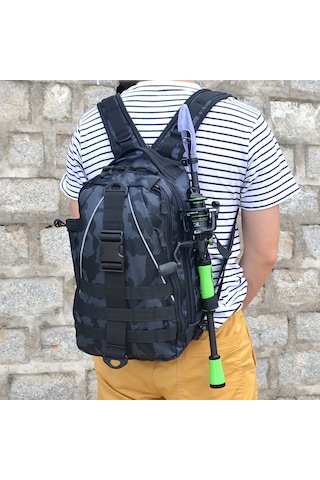 Yunboo "çok Amaçlı Balıkçı Çantası - Sırt Çantası Veya Omuz Çantası Olarak Kullanılabilir, Outdoor Aktiviteler İçin" Çok Renkli