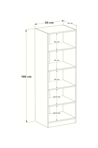 Nss103 Kitaplık Dolap Çok Amaçlı Dolap Antrasit Gri 180 Cm Antrasit Gri