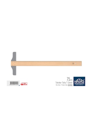 Hatas 01010 Tekniker T Tahta Cetvel 75 CM