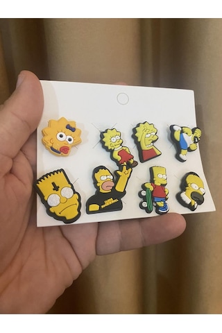Her Şey Nota Acousticworld Simpson Crocks Terlik Süsü Jibbitz Crocs Aksesuarı 8 Adet
