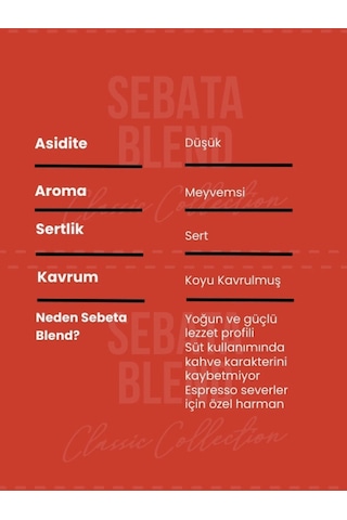 Addis Ababa Sebata Blend Espresso Kahve 1000 Gr Çekirdek