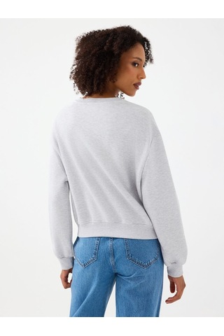 LOFT Crop Kadın Sweatshirt Lf2040749 Q1.v1 Gri Melanj