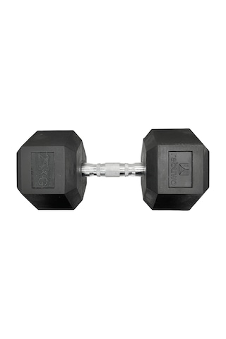 Rebuwo 25 KG 1 Adet Hex Dambıl Kauçuk Altıgen Dambıl Hex Dumbbell