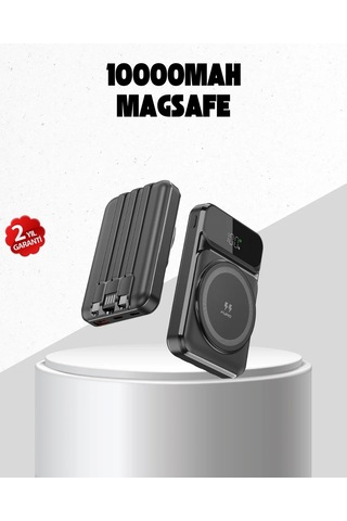 15w Kablosuz Şarj Özellikli 10000 Mah Powerbank Type-c Hızlı Şarj Siyah 50753945