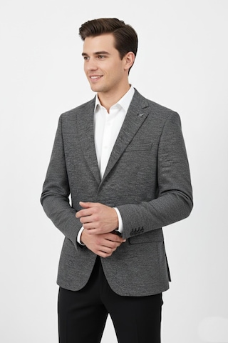 Erkek Tek Spor Ceket Çift Yırtmaçlı Bgl-st04980 Füme