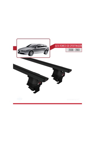 Alfa Romeo 159 Sportwagon 2006-2013 Arası İle Uyumlu Ace-4 Ara Atkı Tavan Barı Siyah