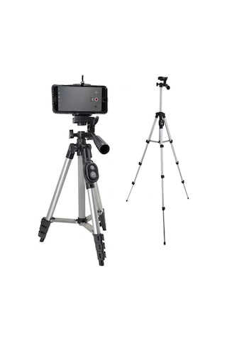 Teknosepetim Telefon Ve Fotoğraf Makinesi Uyumlu Uzaktan Kumandalı Tripod Dk 3888