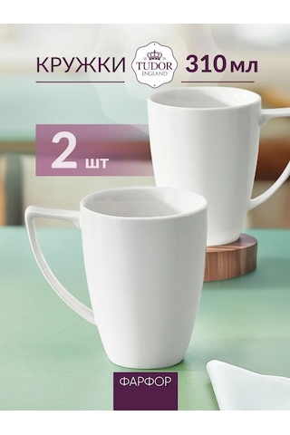 Tudor England Çay Bardakları, 310 Ml, Porselen, 2'li Set 418601058 Beyaz