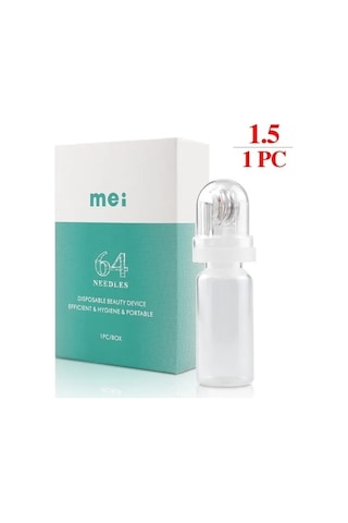1 Adet 1.5 Hydra Derma Rulo 64 Pin Mikro Titanyum Iğne Ipuçları Derma Iğneler Yüz Cilt Bakımı Yaşlanma Karşıtı Beyazlatma Şişe Rulo Yeniden Kullanılabilir Rıblq8 Çok Renkli