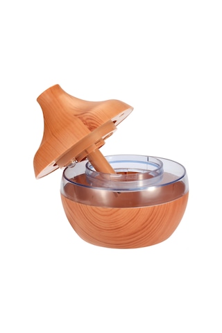 Teltree Usb Ahşap Desenli Led Gece Lambalı 300ml Ultra Sesli Uçaklı Nemlendirici Koku Saçan Hava Temizleyici