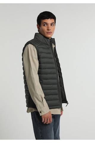 Colin's Colins Slim Fit Dik Yaka Fermuarlı Astarlı Erkek Yeşil Yelek Cl1082936 Q1.v1 Lkh Açık Haki