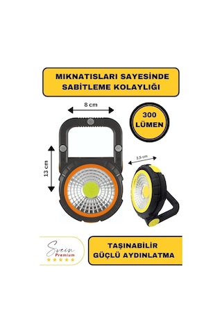Taşınabilir Cep Boy Pilli Mıknatıslı Katlanır Ayaklı Kamp Bahçe Ev Için Mini Cob Projektör Led Işık Çok Renkli