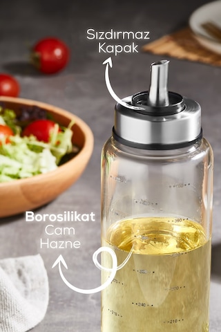 Vienev Borosilikat Pratik Cam Yağlık Sirkelik 500 Ml
