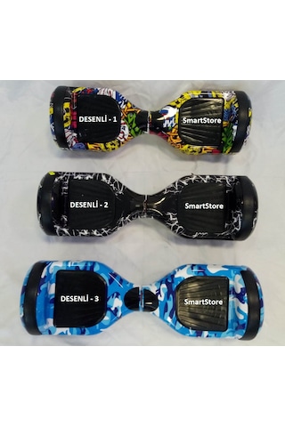 Smartstore Desenli Smart Scooter Elektrikli Kaykay Hoverboard Grafiti A.Dnge