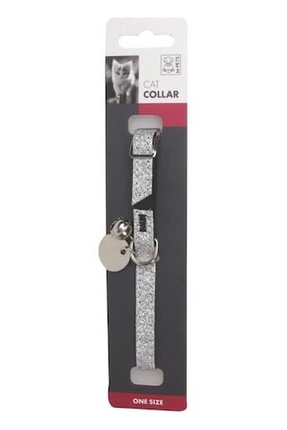 Glıtter Simli Zilli Kedi Boyun Tasması Silver/red
