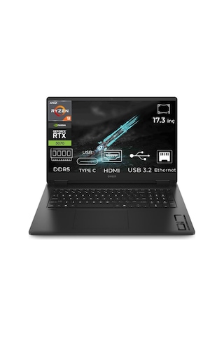 HP Omen 17-DB1003NT C67G1EA-K24 Ryzen Aı 9 365 48 GB 1 TB SSD 8 GB RTX5070 17.3" W11P Dizüstü Bilgisayar