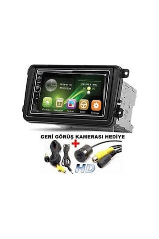 Volkswagen Passat Uyumlu Double Dın 7'''Teyp Cerceve Kamera Dahil