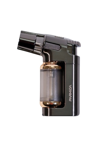 Parmida Tek Torch Pürmüz Gunmetal Masa Tipi Metal Puro Çakmağı - Tr9250