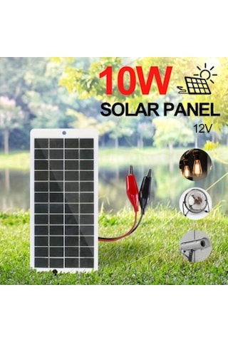 Besthome1 10w Timsah Klipsi Solar Şarj Cihazı, Araç/kamp Seyahat, Telefon/vantilatör