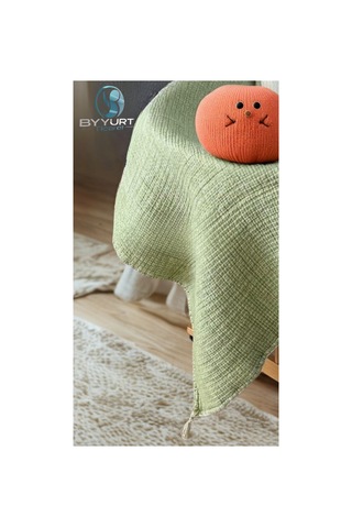 %100 Pamuk Müslin Bebek Yorgan Çağla Yeşili