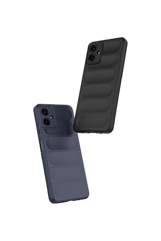 More Tr Samsung Uyumlu Galaxy A07 Kılıf Esnek Tpu Oyuklu Arka Yüzey Tasarımlı Mtr Etnik Silikon Kapak - Siyah