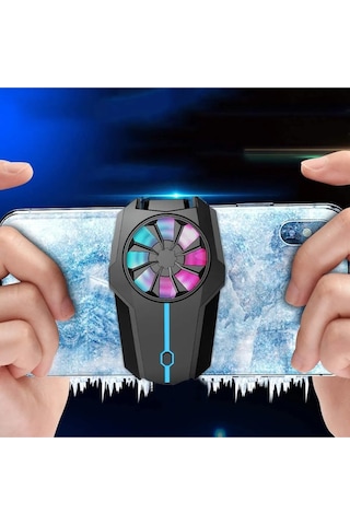 Telefon Soğutucu Fan Hava Soğutmalı Cep Telefon Soğutucu Radyatör 3 Kademe 800mah Bataryalı Şarjlı