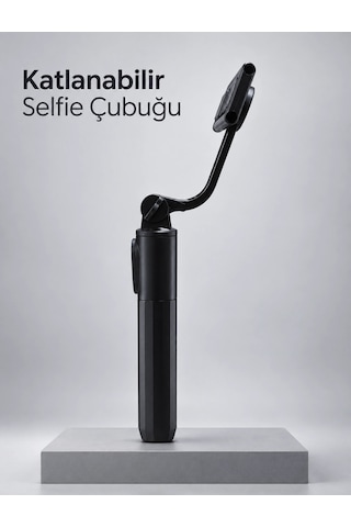 Mey İthalat Uzaktan Fotoğraf Çekimi İçin Döndürülebilir Telefon Tutuculu Selfie Çubuğu