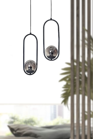 Luzarana Zenga 2 Li Antrasit Metal Gövde Füme Camlı Tasarım Lüx Avize Çok Renkli