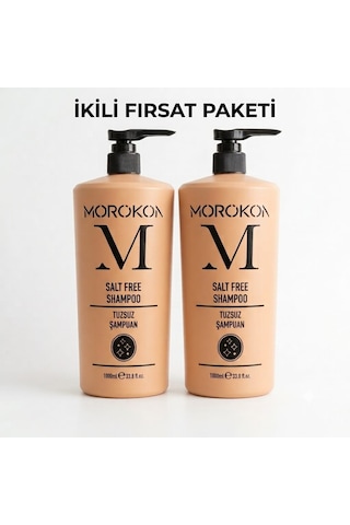 Morokon Tuzsuz Şampuan 1000 Ml 2 Adet Tüm Saçlar