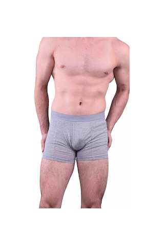 Tutku Erkek Likralı Elastan Boxer Gri Renk 10'Lu Paket 001