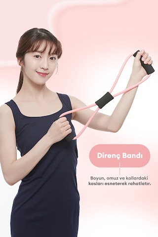 Esnek Direnç Bandı A'pieu Flexible Stretch Band Pembe
