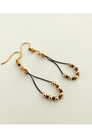 K206 Minimal Zarif Sallantılı Küpe Altın Sarısı