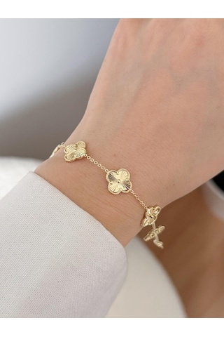 Çelik Yonca Bileklik Gold 21745226