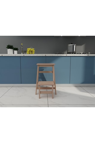 Ahşap Katlanabilir Basamaklı Tabure