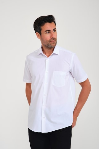 Fitmens Erkek Klasik Kısa Kol Terry Cotton Düz Hediye Kutulu Gömlek - Bey