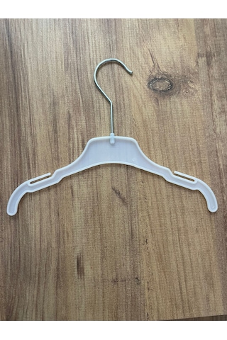 30adet-26cm Beyaz Bebek Kıyafet Askısı Beyaz
