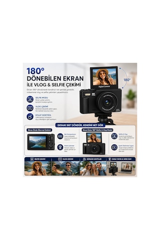 Robeve 5k Vlog Uhd 75mp Fotoğraf Makinesi