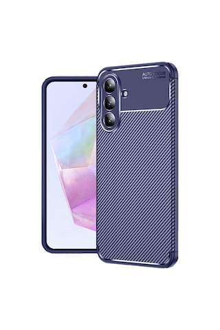 Adige Samsung Uyumlu Galaxy A57 Kılıf Negro Karbon Desen Silikon