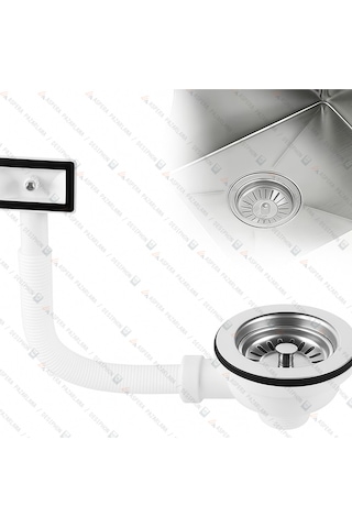 Tekli Körüklü Çöpmak Sifon 11 Cm Çap Yandan Taşmalı Dayanıklı Ve Kolay Montaj