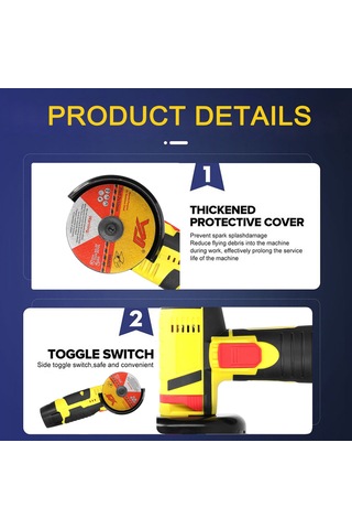 Lemestar 12v Şarjlı Taşınabilir Avuç Taşlama Makinesi - Ahşap, Metal, Taş Kesme Ve Parlatma İçin 2 Disk Hediyeli