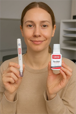 Kalem Daksil 4 Adet Cassa Sıvı Düzeltme Kalemi Tükenmez Pilot Kalem Mürekkep Kapatıcı Silici Örtücü Yazı Düzeltici 2