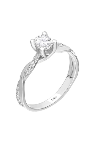 Sirius Toplam 0,80 Karat Pırlanta Ve Beyaz Topaz Tektaş 0802R0017