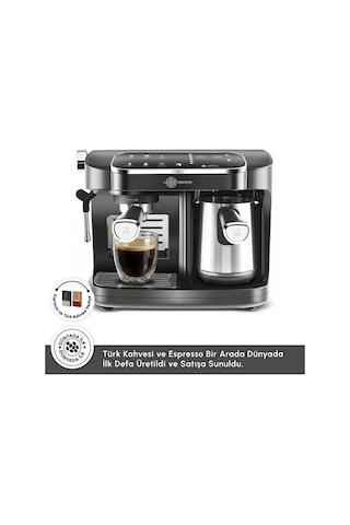 Karaca Hatır Perfetto Dijital Ve Dokunmatik Ekranlı Espresso Ve Türk Kahve Makinesi