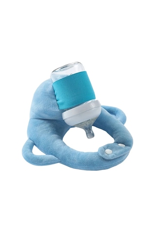 Kangvka Yetişkin Ellerini Serbest Bırakan Bebek Biberon Tutucu Yastık - Yumuşak Poliester, Ev/seyahat Kullanıma Uygun Mavi