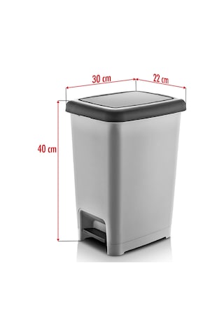 15 Litre Basmalı Çöp Kovası Çok Renkli