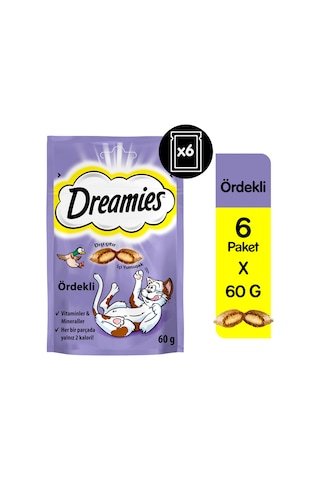 Dreamies Ördekli Kedi Ödül Bisküvisi 6 x 60 G