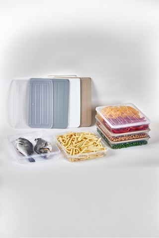 DeepFreezer Organizer Saklama Kabı Büyük (2.4 LT)(6 Adet)