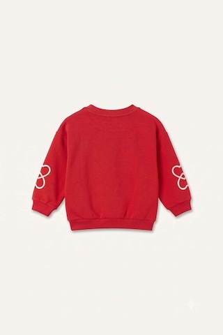 Defacto Bisiklet Yaka Baskılı Kalın Sweatshirt Kumaşı Sweatshirt Kız Bebek I0896a526aurd70 Kırmızı-rd70